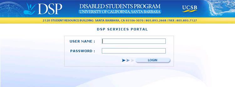 DSP Portal login page
