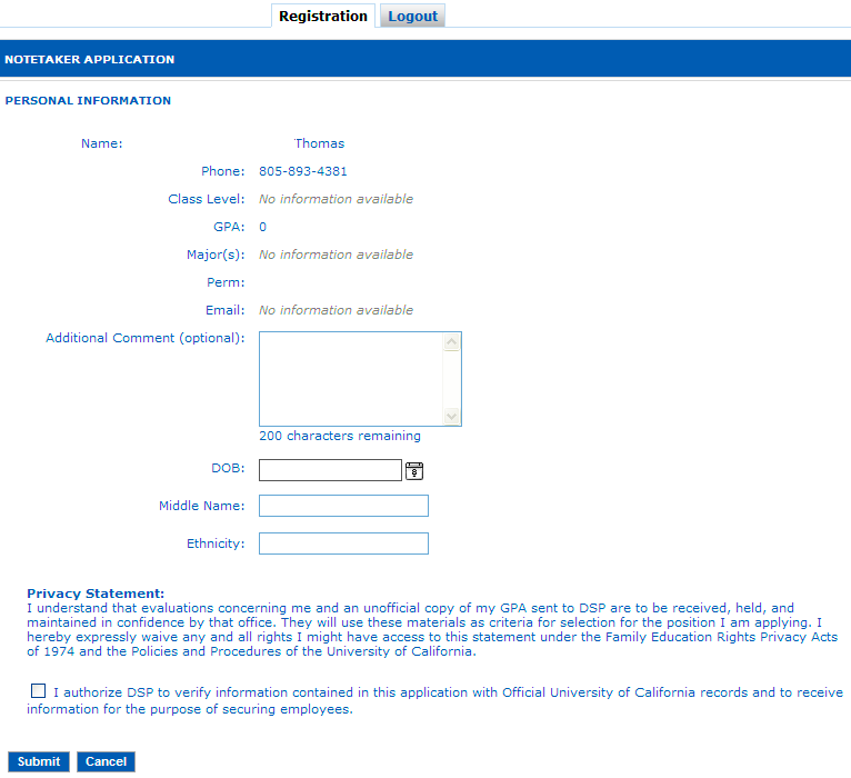 Notetaker Application 