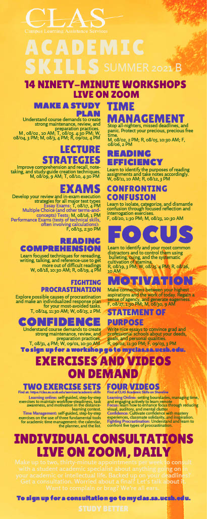 CLAS Academic Skills Quarterly Calendar