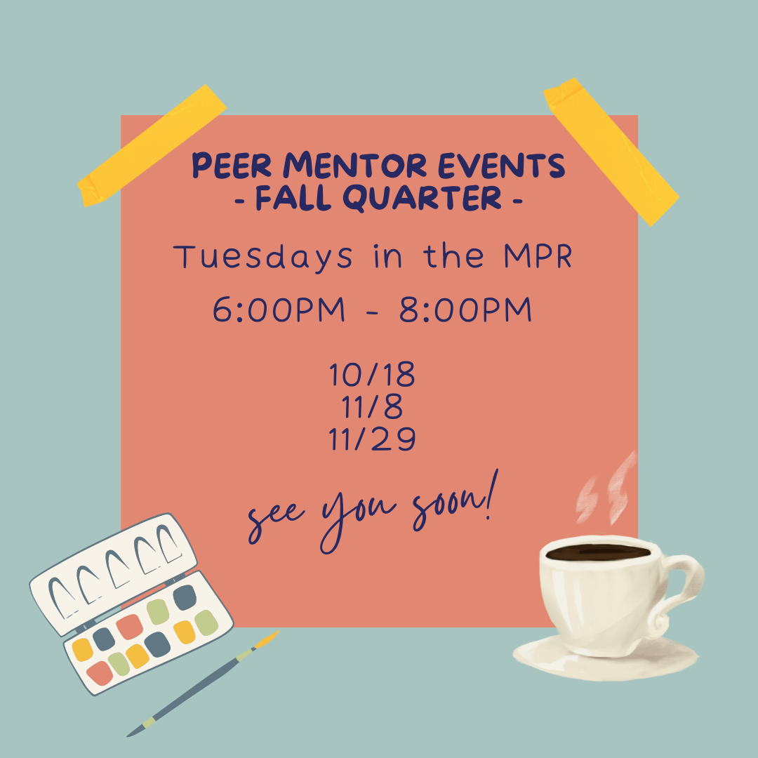 Fall 2022 Peer Mentor Events