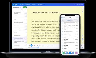 Capti Updated.jpg The Capti interface is presented on the screens of a laptop and mobile device.
